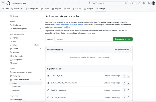 GitHub Secrets