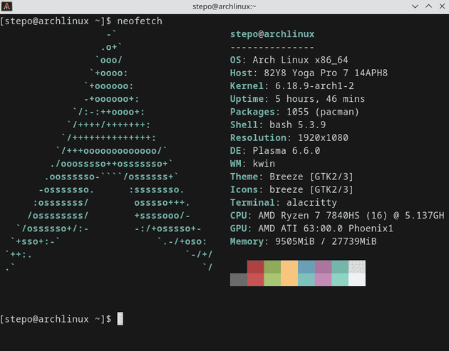 Arch Linux - neofetch