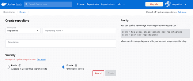 Create Private repository